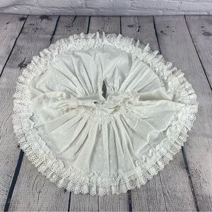 Martha’s Miniatures We’re Fussy Baby Girl Dress Size Medium White Eyelet‎ Lace